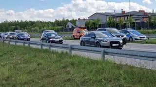 Kolizja na S17 w Woli Duckiej