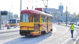 Tramwaj pomiarowy skręcił w Belwederską