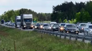 Kolizja na S17 w Woli Duckiej