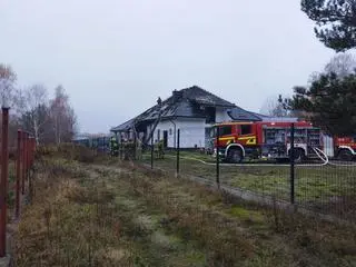 Pożar domu w miejscowości Dąbrówka 