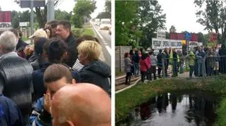 Protest w miejscowości Zakręt