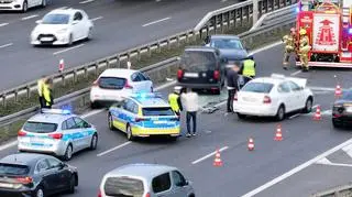 Wypadek na S8 w Wypędach 