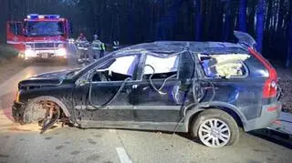 Kierowca volvo zmarł w szpitalu