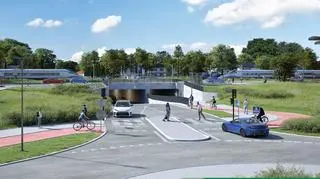 Wizualizacja tunelu w Wesołej