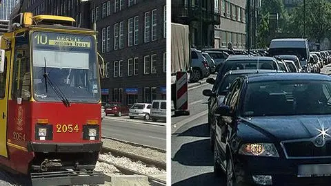 Al. Niepodległości: wróciły tramwaje, korki zostały