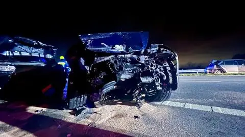 Na S7 zderzyły się trzy auta, w tym porsche