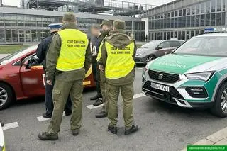 Funkcjonariusze kontrolują przewoźnika