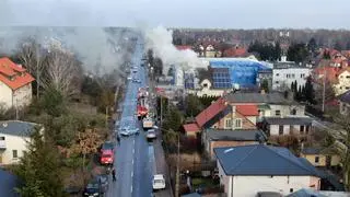 Pożar domu jednorodzinnego w Rembertowie