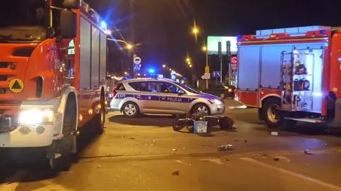 Znów wypadek motocyklisty na rogu Radzymińskiej i Łodygowej