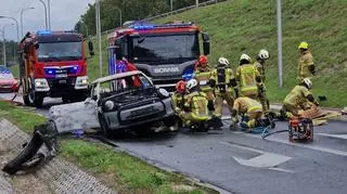 Pożar auta elektrycznego