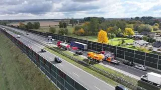 Wypadek na autostradzie A2