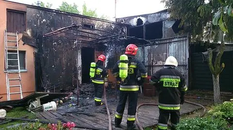 Pożar w warsztacie samochodowym