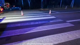 Potrącenie pieszej w Ołtarzewie