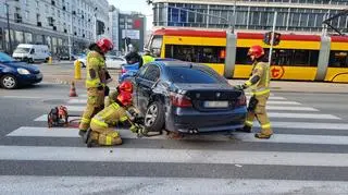 Zderzenie samochodu z autobusem