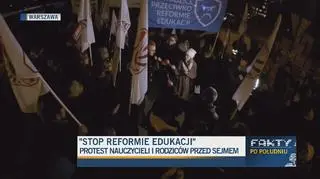 Protest ws. likwidacji gimnazjów