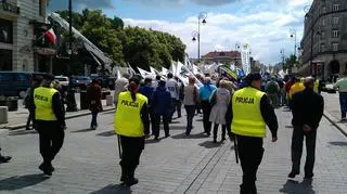 Protest związkowców