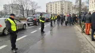 Protest przeciwników mostu Krasińskiego