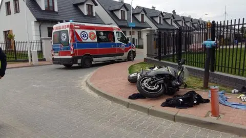 Wypadek motocyklisty w miejscowości Kaputy