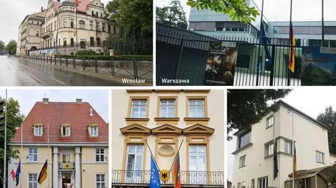 Gest niemieckiego rządu. Flagi opuszczone "na znak żałoby i wstydu"