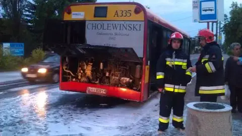 Autobus zapalił się w czasie jazdy