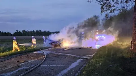 Nie zatrzymał się do kontroli. Uderzył w drzewo, nie żyje