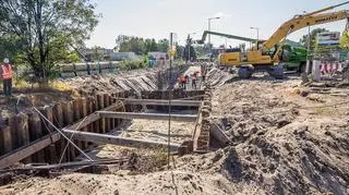 Budowane przejście dla pieszych i rowerów