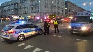 Protest na rondzie Dmowskiego