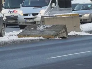 Zderzenie dwóch aut na Wisłostradzie