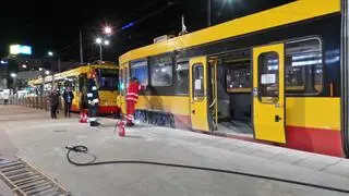 Pożar tramwaju na Targowej