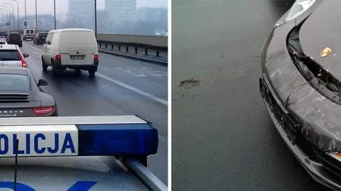 Porsche carrera zderzyło się z citroenem i fordem