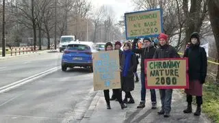 Protest przy Wybrzeżu Helskim