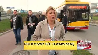 Trzaskowski od rana rozdaje ulotki