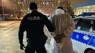 Zatrzymany przez policjantów mężczyzna 