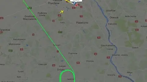 Lądował na Okęciu z powodu usterki
