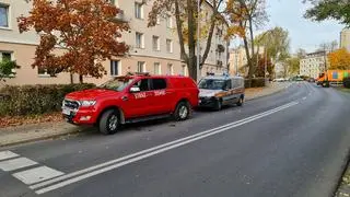 Wyciek gazu w bloku przy Pużaka 