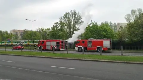 Pożar w garażu przy al. Solidarności