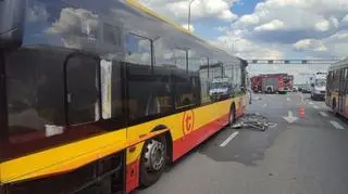 Pożar autobusu na Ursynowie