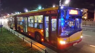 Autobus gwałtownie hamował na Belwederskiej