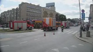 Wypadek na rogu Puławskiej i Madalińskiego