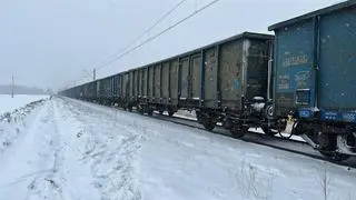 Zderzenie ciężarówki z pociągiem towarowym w Starym Dybowie