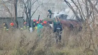 Pożar baraku przy Zwrotniczej