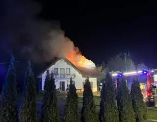 Pożar domu w Młodzieszynie 