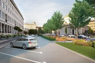 Plac Trzech Krzyży na wizualizacji 