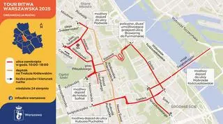 Tour Bitwa Warszawska 2025 - organizacja ruchu