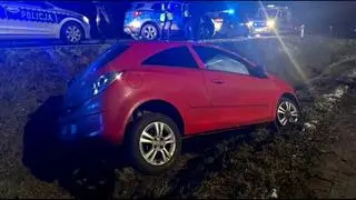 Mężczyzna wjechał do rowu 