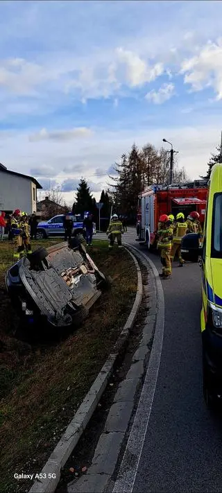 Nastolatek wjechał autem do rowu