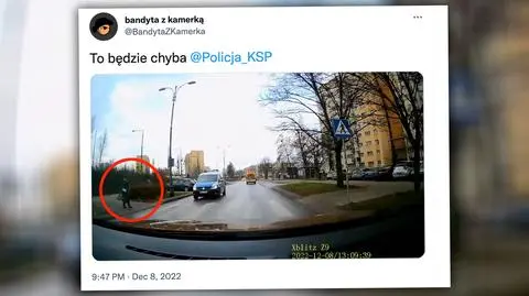 Kierowca zatrzymał się, by przepuścić pieszą. Policjanci pojechali dalej