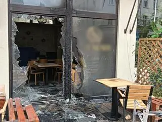 Zniszczenia po pożarze 