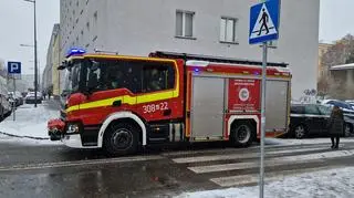 Pożar w mieszkaniu przy ulicy Wiatraczna 