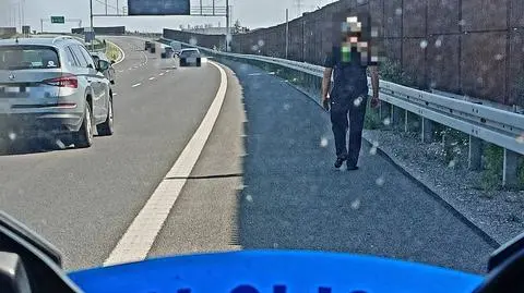 Podrapany i bez butów szedł trasą ekspresową
